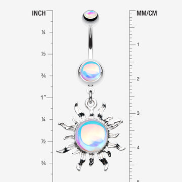 Detail View 1 of Iridescent Revo Blazing Sun Belly Button Ring